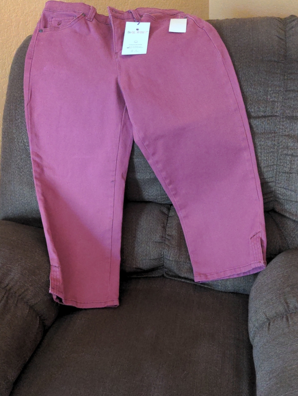 Gloria Vanderbilt Mauve Cropped Ankle Jeans